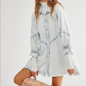 Free People Hannah Denim Mini Dress